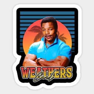 Retro Style Flyer Carl Weathers Sticker